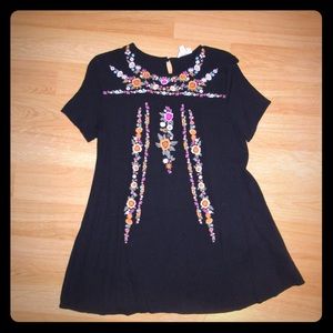 Black with embroidered detail Dress